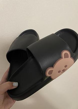 Шлепанцы летние резиновые с мишкой размер 37-38