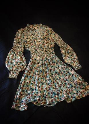 Denny rose платье, цветочный принт, италия, мятный, маленькие цветочки5 фото