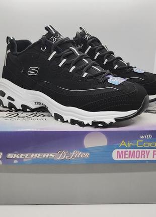 Теплые кожаные кроссовки skechers d lites freeze оригинал4 фото