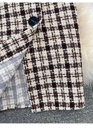 Комплект: твидовый сарафан + гольфик🤎5 фото