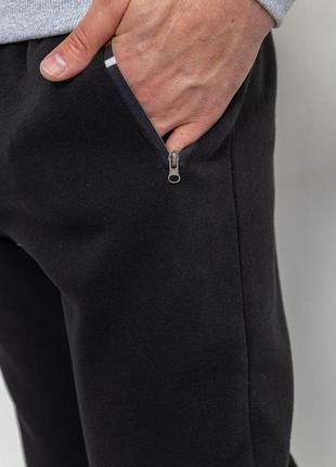 Спорт чоловічі штани на флісі, колір чорний, 244r412695 фото