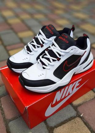 Кроссовки nike air monarch мужские, найк аир монарх кожаные кроссовки найк эир монарх черно-белые3 фото