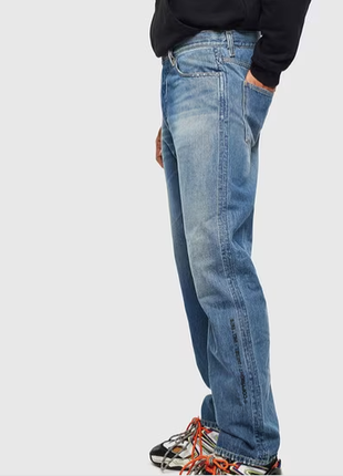 Шикарні чоловічі джинси diesel оригінал, d-macs straight fit regular waist washed non-stretch jeans6 фото