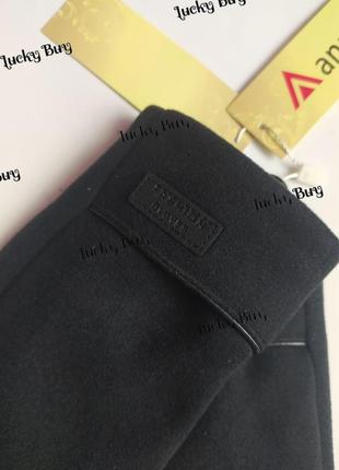 Черные женские теплые перчатки