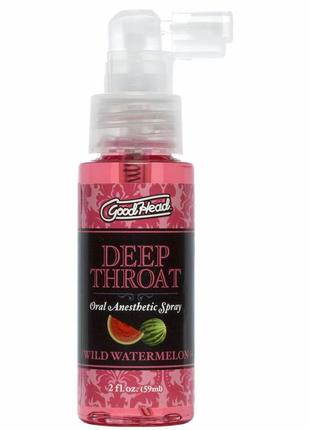Спрей для минета doc johnson goodhead deepthroat spray – watermelon 59 мл для глубокого минета feromon