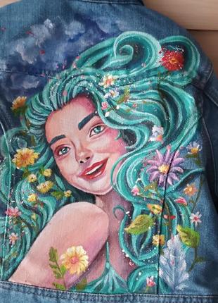 Детская джинсовка росписи по заказу