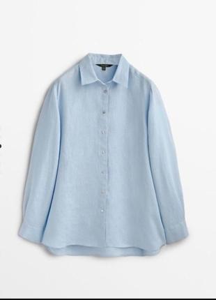 Льняна рубашка massimo dutti
