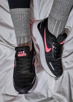 Кроссовки женские nike zoom x black white pink4 фото