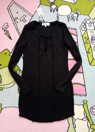 Платье шнуровка базовое черное