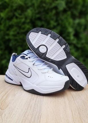 Кроссовки nike air monarch мужские, найк аир монарх кожаные, кроссовки найк эир монарх белые1 фото