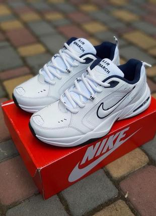 Кроссовки nike air monarch мужские, найк аир монарх кожаные, кроссовки найк эир монарх белые3 фото