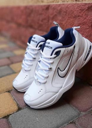 Кроссовки nike air monarch мужские, найк аир монарх кожаные, кроссовки найк эир монарх белые2 фото