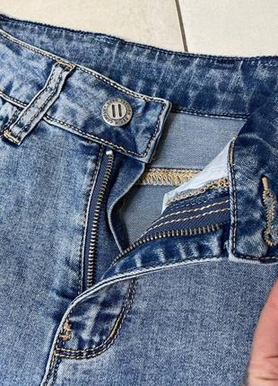 Джинсы с разрезами женские детские штаны синие с дырками высокая посадка узкие зауженные скини слим5 фото