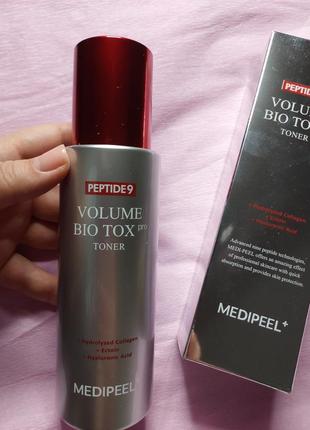 Тонер для обличчя зволожувальний з пептидами і колагеном medi-peel peptide 9 volume bio tox toner pro 250ml