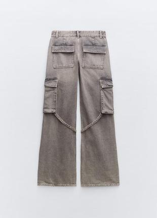 Серые джинсы zara с карманами3 фото
