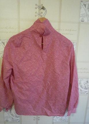 Anne brooks 12petite блуза рубашка блузка винтаж, ретро принт цветочек, англия3 фото
