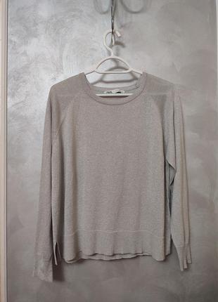 Легенька кофтинка лонгслів з люриксом від zara