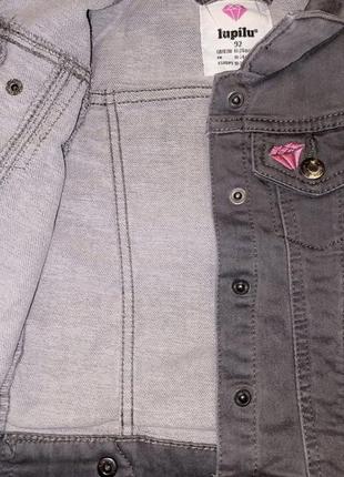 Куртка джинсовая серая 98 и 104см девочка lupilu3 фото