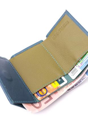 Маленький кошелек для женщин из натуральной кожи st leather 19501 бирюзовый4 фото