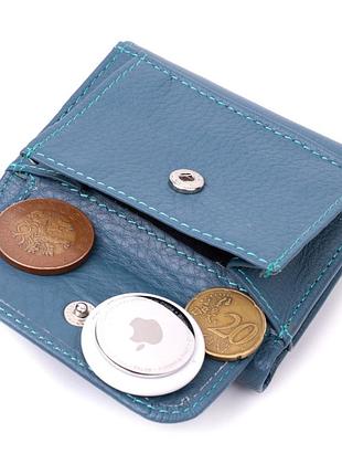 Маленький кошелек для женщин из натуральной кожи st leather 19501 бирюзовый5 фото