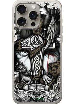 Чехол на iphone 15 pro max тату викинг "4098u-3098-66187"