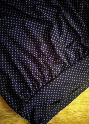 Нарядная кофточка (блуза, футболка) фиолетового цвета в мелкий сиреневый горошек3 фото