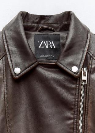 Новая оверсайз куртка кожаная zara5 фото