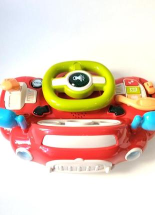 Дитяча музична іграшка кермо  автотренажер | музичний розвиваючий автотренажер руль4 фото