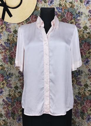 Винтажная шелковая нежно-розовая блуза шёлк винтаж modissa4 фото