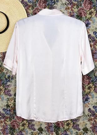Винтажная шелковая нежно-розовая блуза шёлк винтаж modissa7 фото