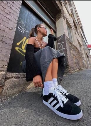 Кроссовки adidas gazelle black/white