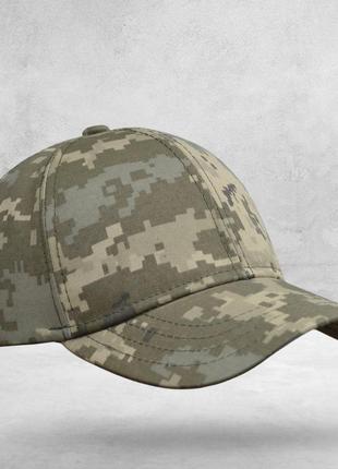 Кепка зсу піксель з гербом, бейсболка тактична армійська військова камуфляжна, кепка зсу