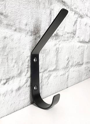 Крючок настенный для одежды н=145 мм черный лофт металлический