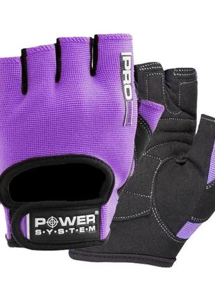 Рукавички для фітнесу power system ps-2250 pro grip жіночі purple xs10 фото