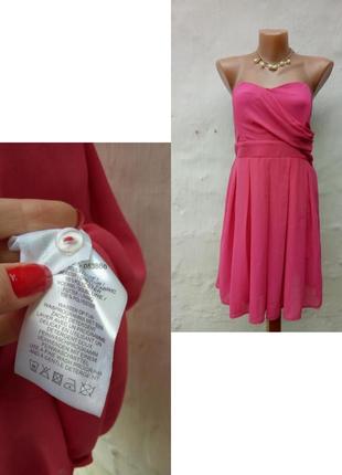 Красиве легке рожеве шифонова коктельное 🍹 сукню з відкритими плечима jbc 🔥.