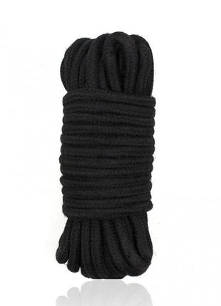 Мотузка для шибарі, бавовна, 10 м, чорна