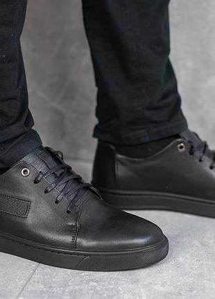 Мужские кеды черные phillip plein