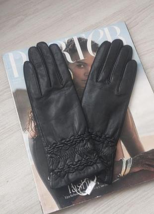 Женские лайковые перчатки  подкладка плюш3 фото