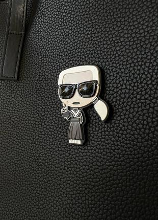 Женская сумка шоппер из эко-кожи карл лагерфельд karl lagerfeld молодежная, брендовая сумка через плечо7 фото