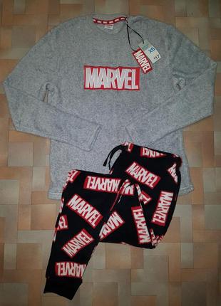 Мега теплый пушистый комплект, пижама меховушка, плюш primark marvel р-р xs-s2 фото