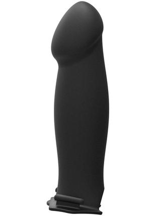 Страпон унісекс doc johnson body extensions — be risque, вібрація, пульт керування, порожниста насадка 2