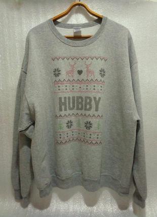 Свитер светр світшот больших размеров кофта hubby