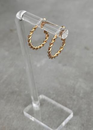 Серьги золотые кольца