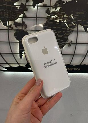 Чехол silicone case для iphone 7/8, качественный чехол с микрофиброй для айфон 7/8