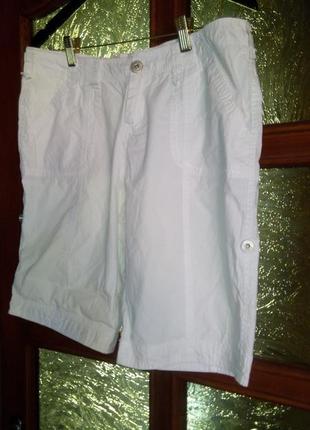 Отличные белые длинные шорты4 фото