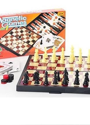 Настольные игры шахматы, нарды, шашки 9841 в комплекте карты от lamatoys