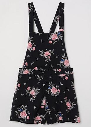Комбинезон- шорты цветочный принт оригинальный от h&m