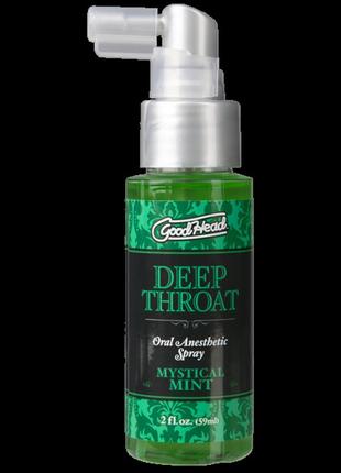 Спрей для минета doc johnson goodhead deepthroat spray – mystical mint 59 мл для глубокого минета feromon