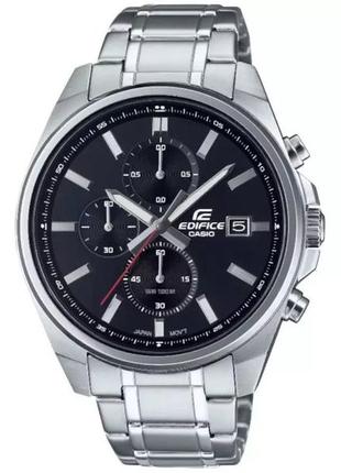 Чоловічий годинник casio edifice efv-610d-1avuef, срібний колір