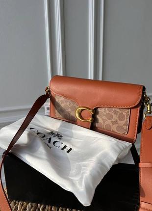 Жіноча сумка з еко-шкіри coach коач молодіжна, брендова сумка-клатч маленька через плече5 фото